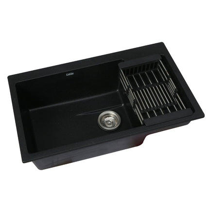 Kitchen Sink 80X48CM Granite Stone Kitchen Sinks in Black Kings Warehouse 