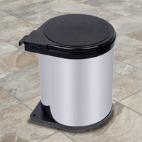 Kitchen Swing Pull Out Bin Stainless Steel Garbage Rubbish Waste Trash Can 14L Kings Warehouse 