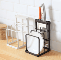 Knife & Chopping Board Shelf Stand Black Kings Warehouse 