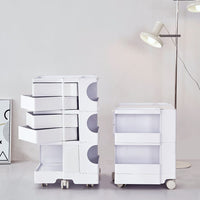 KW Bedside Table Side Tables Nightstand Organizer Replica Boby Trolley 3Tier White living room Kings Warehouse 