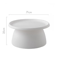 KW Coffee Table Mushroom Nordic Round Large Side Table 70CM White living room Kings Warehouse 