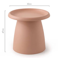 KW Coffee Table Mushroom Nordic Round Small Side Table 50CM Pink living room Kings Warehouse 