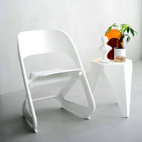 KW Set of 4 Dining Chairs Office Cafe Lounge Seat Stackable Plastic Leisure Chairs White dining Kings Warehouse 