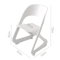 KW Set of 4 Dining Chairs Office Cafe Lounge Seat Stackable Plastic Leisure Chairs White dining Kings Warehouse 