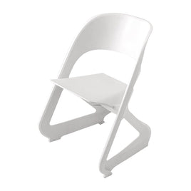 KW Set of 4 Dining Chairs Office Cafe Lounge Seat Stackable Plastic Leisure Chairs White dining Kings Warehouse 