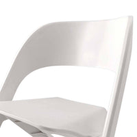KW Set of 4 Dining Chairs Office Cafe Lounge Seat Stackable Plastic Leisure Chairs White dining Kings Warehouse 