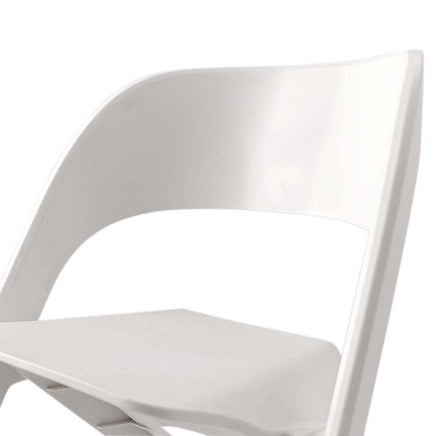 KW Set of 4 Dining Chairs Office Cafe Lounge Seat Stackable Plastic Leisure Chairs White dining Kings Warehouse 