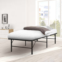 KWFolding Bed Frame Single Metal Bed Base Portable Black bedroom furniture Kings Warehouse 