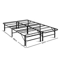 KWFolding Double Metal Bed Frame - Black Furniture > Bedroom Kings Warehouse 