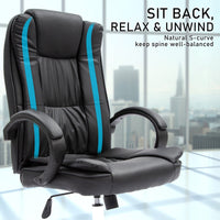 La Bella Black Executive Office Chair Sage Dual-Layer Seat Kings Warehouse 