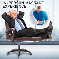 La Bella Espresso Massage Footrest Ergonomic Executive Office Chair Kings Warehouse 