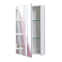 La Bella White Bathroom Mirror Cabinet Wall Single Door Shaving Storage 45 x 72 cm Kings Warehouse 