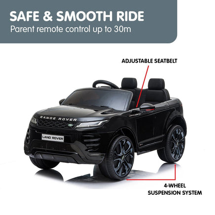 Land Rover Licensed Kids Electric Ride On Car Remote Control - Black Kings Warehouse 