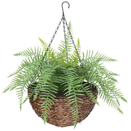 Large Artificial Hanging Basket (Fern Hanging Basket) Kings Warehouse 