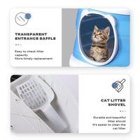 Large Foldable Cat Litter Box Plastic Toilet Easy Cleaning Kings Warehouse 