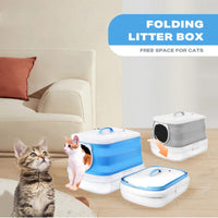 Large Foldable Cat Litter Box Plastic Toilet Easy Cleaning Kings Warehouse 