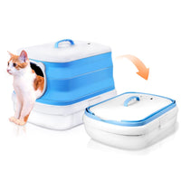 Large Foldable Cat Litter Box Plastic Toilet Easy Cleaning Kings Warehouse 