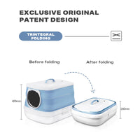Large Foldable Cat Litter Box Plastic Toilet Easy Cleaning Kings Warehouse 