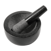 Large Pestle and Mortar Set Durable Granite Stone Spice & Herb Crusher Home & Garden Kings Warehouse 