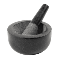 Large Pestle and Mortar Set Durable Granite Stone Spice & Herb Crusher Home & Garden Kings Warehouse 