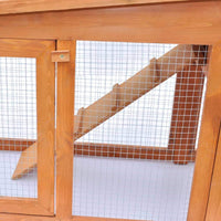 Large Rabbit Hutch Small Animal House Pet Cage with Roofs Wood Kings Warehouse 