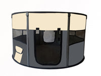 Large Round Portable Soft Playpen Dog Cat Rabbit Puppy Playpen-Grey Kings Warehouse 