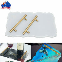Large Safe Silicone Tray Mould Artist Mold Irregular Coaster Resin Craft Art DIY + 2 Handles Kings Warehouse 