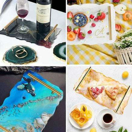 Large Safe Silicone Tray Mould Artist Mold Irregular Coaster Resin Craft Art DIY + 2 Handles Kings Warehouse 