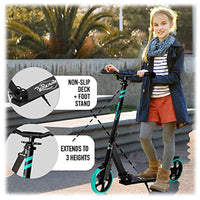 Lascoota Pulse Kick Push Commuter Scooter Teen Adult Aqua Kings Warehouse 