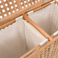 Laundry Bin 87.5x46x67 cm Solid Walnut Wood Kings Warehouse 