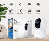 Laxihub Indoor Wi-Fi 1080P FHD Pan Tilt Zoom Home Security Camera P2 Kings Warehouse 