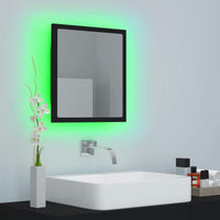 LED Bathroom Mirror Black 40x8.5x37 cm Kings Warehouse 