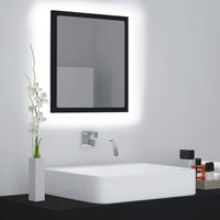 LED Bathroom Mirror Black 40x8.5x37 cm