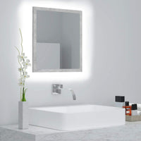 LED Bathroom Mirror Concrete Grey 40x8.5x37 cm