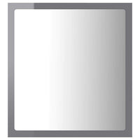 LED Bathroom Mirror High Gloss Grey 40x8.5x37 cm Kings Warehouse 