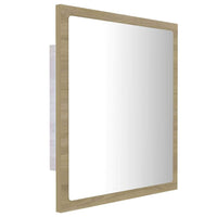 LED Bathroom Mirror Sonoma Oak 40x8.5x37 cm Kings Warehouse 