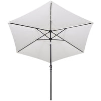 LED Cantilever Umbrella 3 m Sand White Kings Warehouse 