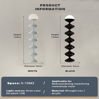 LED Dimmable Column Floor Lamp Hula Decorative Standing Lamps Tall Corner Light Kings Warehouse 