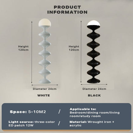LED Dimmable Column Floor Lamp Hula Decorative Standing Lamps Tall Corner Light Kings Warehouse 