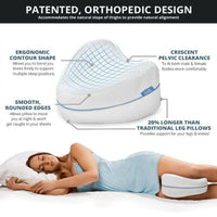 Leg Knee Support Pillow, Orthopedic Memory Foam Wedge Contour Pillow for Thighs, Leg Pillow for Back Hip Legs Knee Support Wedge and Pressure Relief, Washable Cover Kings Warehouse 