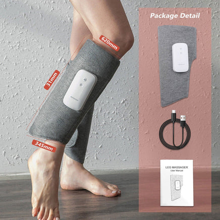 Leg Massager Heated Air Compression Foot Massage Calf Circulation Muscles Relax Kings Warehouse 