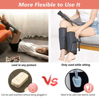 Leg Massager Heated Air Compression Foot Massage Calf Circulation Muscles Relax Kings Warehouse 