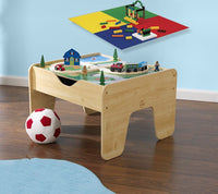 Lego Compatible 2 in 1 Activity Table for kids (Natural) Kings Warehouse 