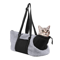 LIFEBEA Small Cat Carrier Pet bag: Comfy Shoulder Bag with Adjustable Strap for Small Dogs, Puppies, Kittens Up to 3kg /6.6 lbs - Grey Kings Warehouse 