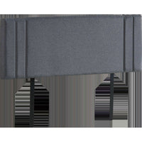 Linen Fabric Queen Bed Deluxe Headboard Bedhead - Grey Kings Warehouse 