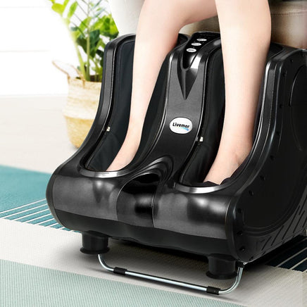 Livemor Foot Massager Ankle Calf Leg Massagers Shiatsu Kneading Rolling Black Massage Kings Warehouse 