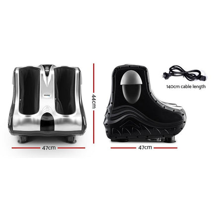 Livemor Foot Massager Ankle Calf Leg Massagers Shiatsu Kneading Rolling Silver Massage Kings Warehouse 