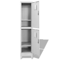 Locker Cabinet with 2 Compartments 38x45x180 cm Storage Supplies Kings Warehouse 