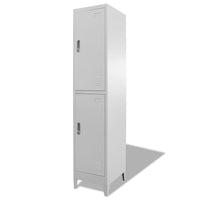 Locker Cabinet with 2 Compartments 38x45x180 cm Storage Supplies Kings Warehouse 