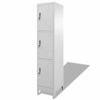 Locker Cabinet with 3 Compartments 38x45x180 cm Kings Warehouse 